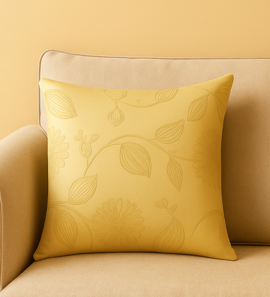 Harvest Glow Raw Silk-Blend Cushion Cover