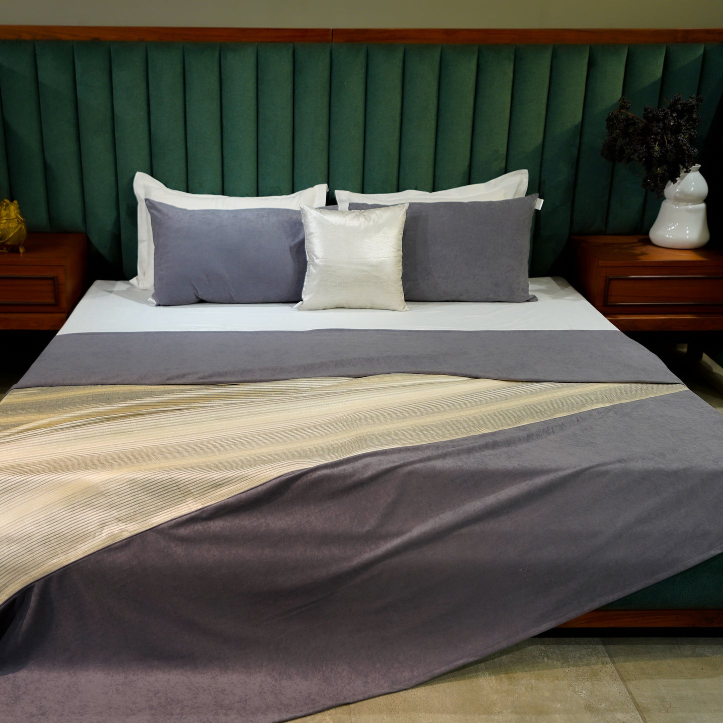 Modern Charcoal Bed Cover
