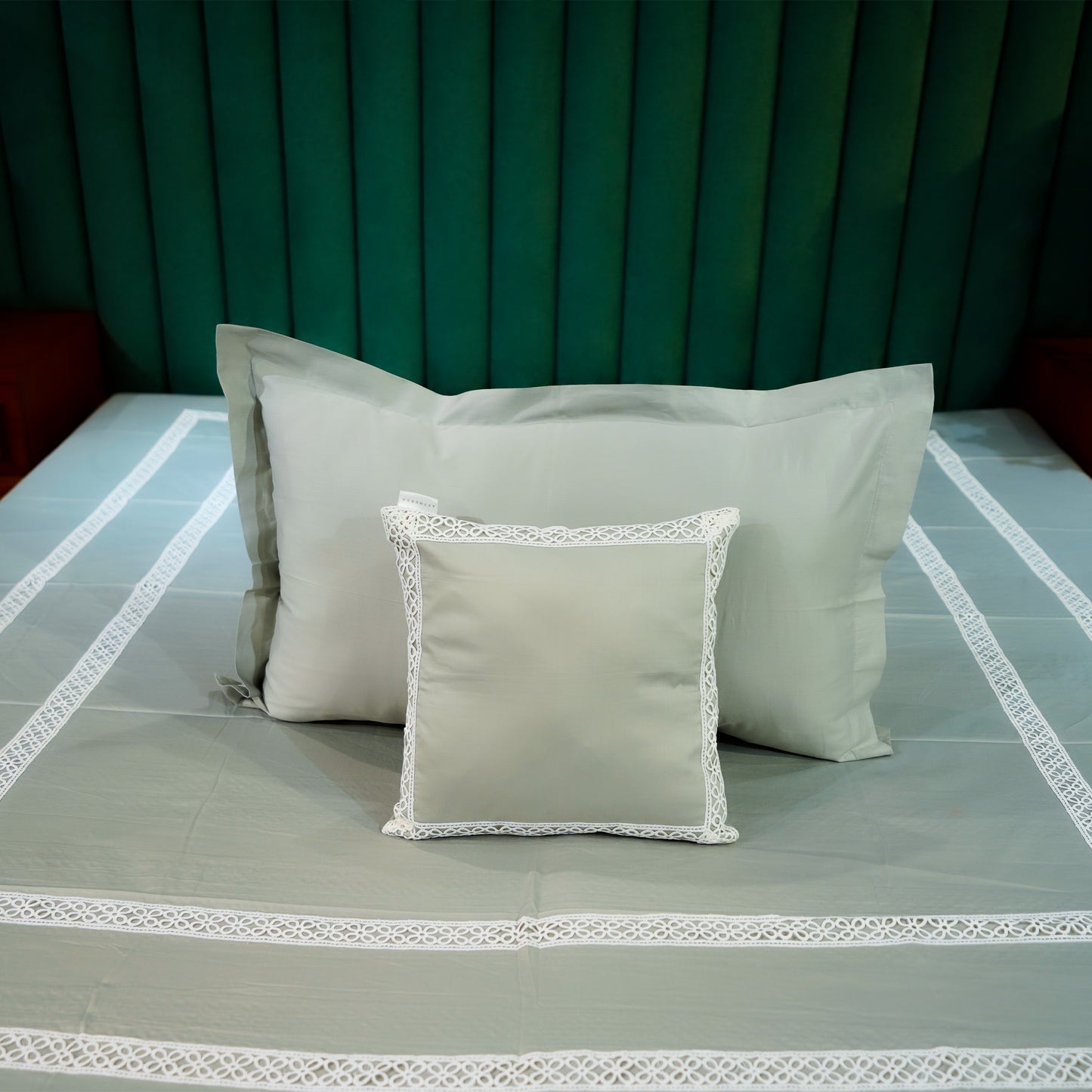 Silver Mist Cotton Bloom 300 TC|500 TC Pillow Cover