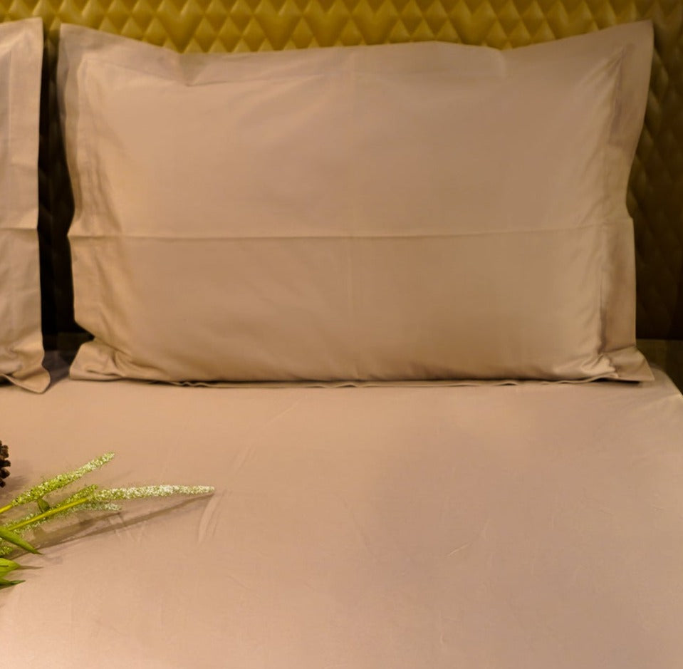 Coffee pure cotton flat bed sheet for king/queen/single bed – breathable, soft, skin-friendly & fade-resistant bedding for Indian homes.