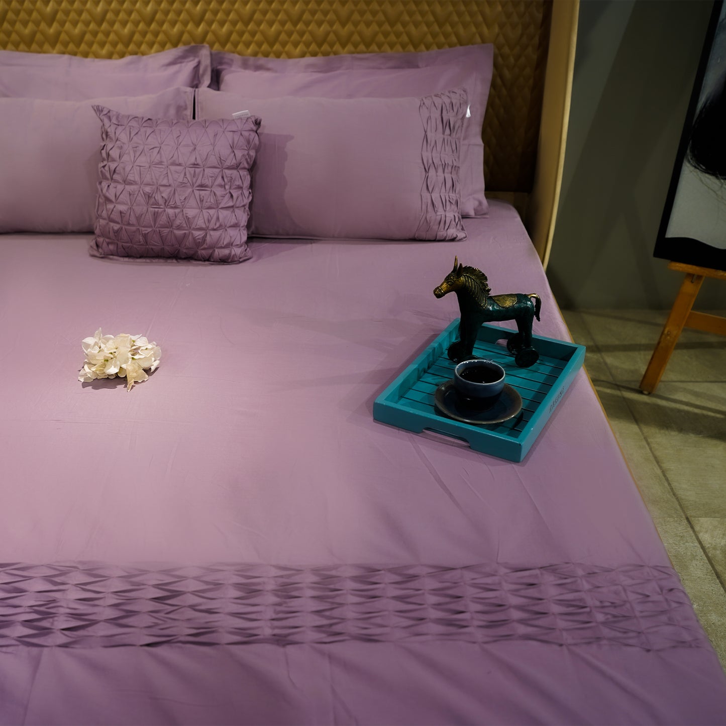 Misty Mauve Honeycomb Serenity 300 TC|500 TC Bed Set