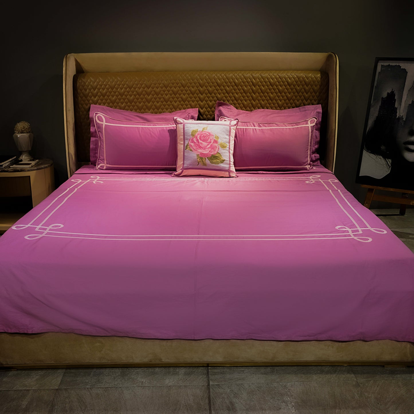 Rose Quartz Tranquil Curve 300 TC|400 TC|500 TC Bed Set