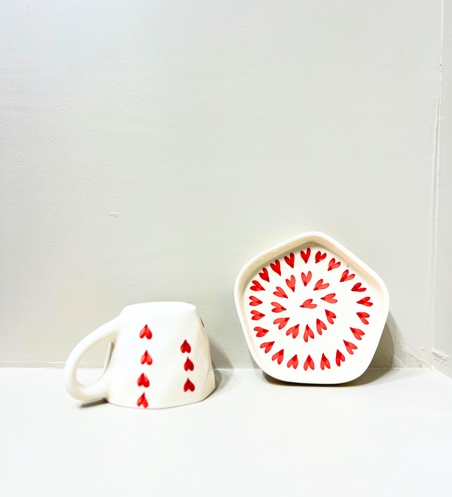 Love Brew – Handcrafted Ceramic Mug & Plate Set