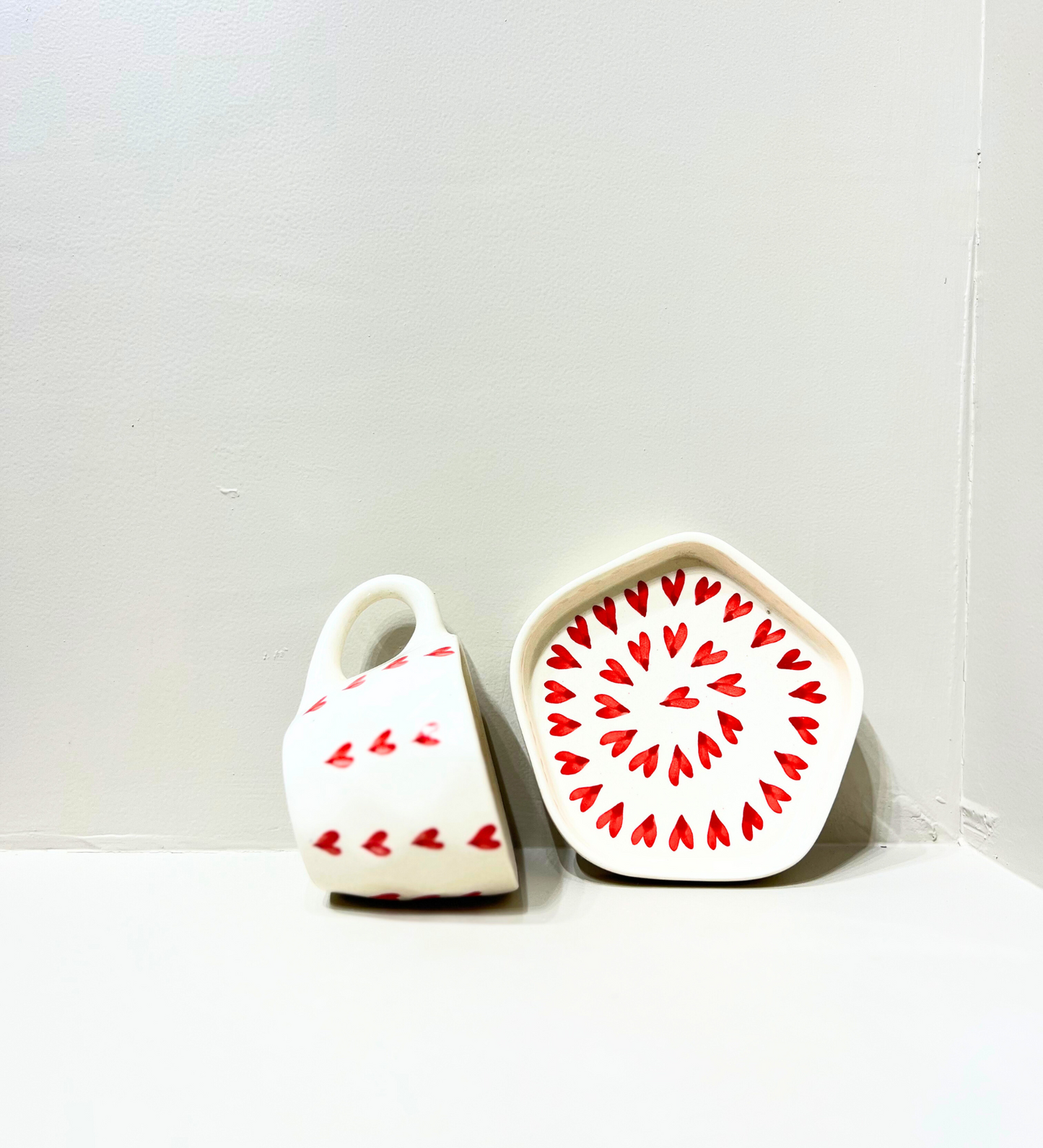 Love Brew – Handcrafted Ceramic Mug & Plate Set