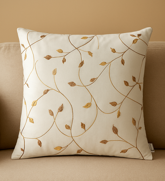 Luna Gleam Silk-Blend Cushion Cover