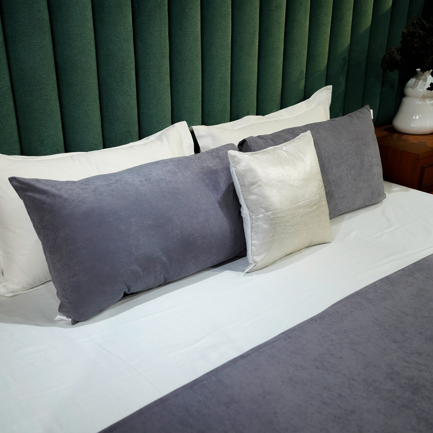 Modern Charcoal Bed Cover
