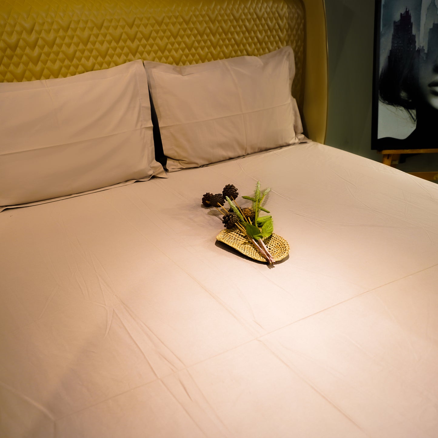 Coffee pure cotton flat bed sheet for king/queen/single bed – breathable, soft, skin-friendly & fade-resistant bedding for Indian homes.