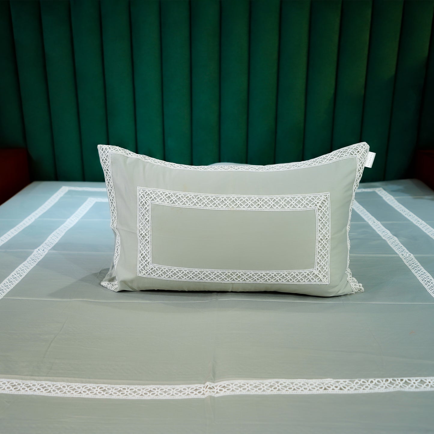 Silver Mist Cotton Bloom 300 TC|500 TC Pillow Cover