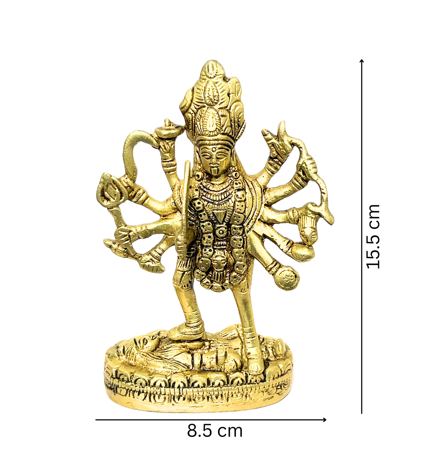 Brass Kali Maa Idol – 100% Pure Brass