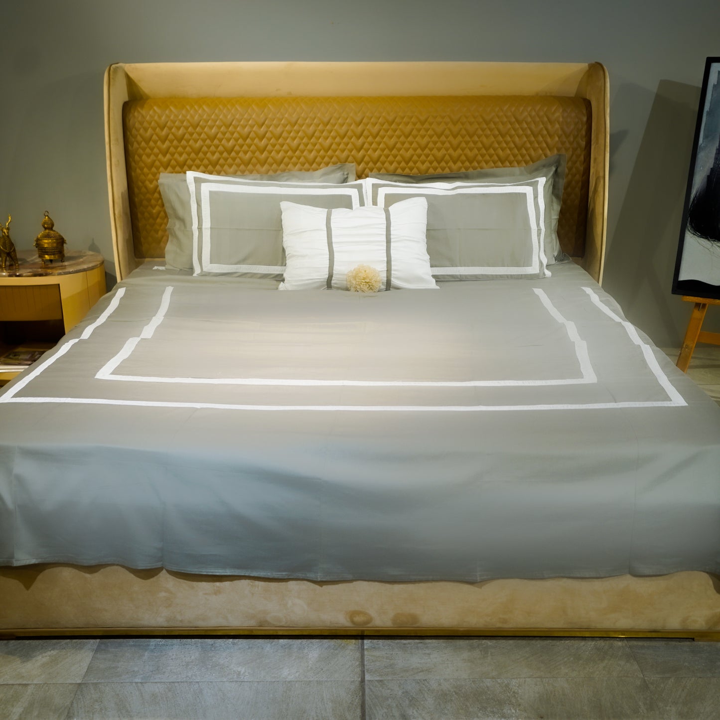 Mystic Moss Opulent Edge 300 TC|500 TC Bed Set
