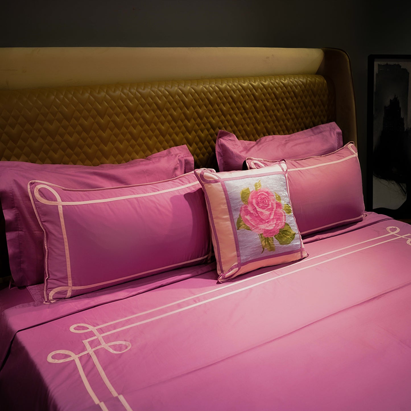 Rose Quartz Tranquil Curve 300 TC|400 TC|500 TC Pillow Cover