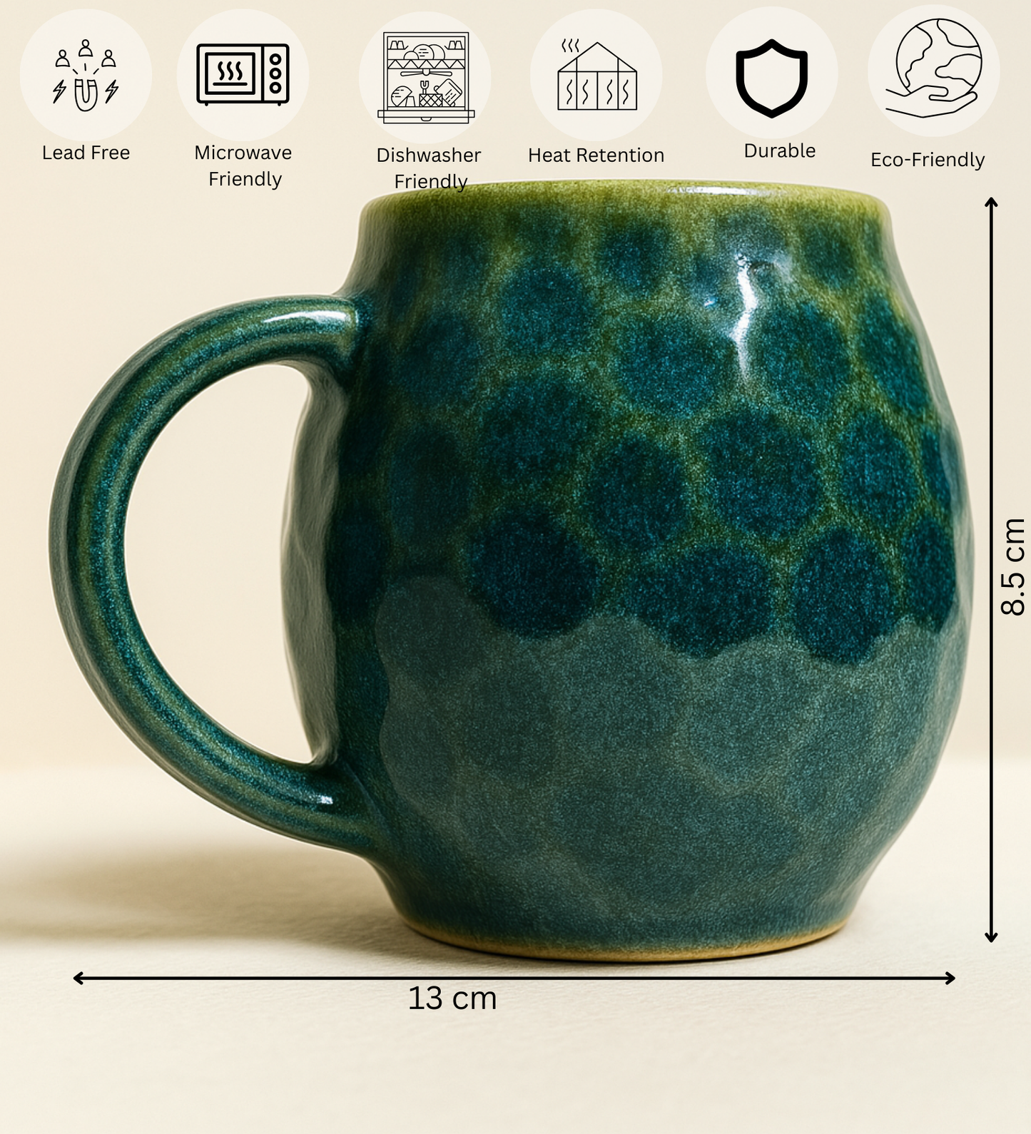 Ocean Moss – Handcrafted Speckled Ceramic Mug