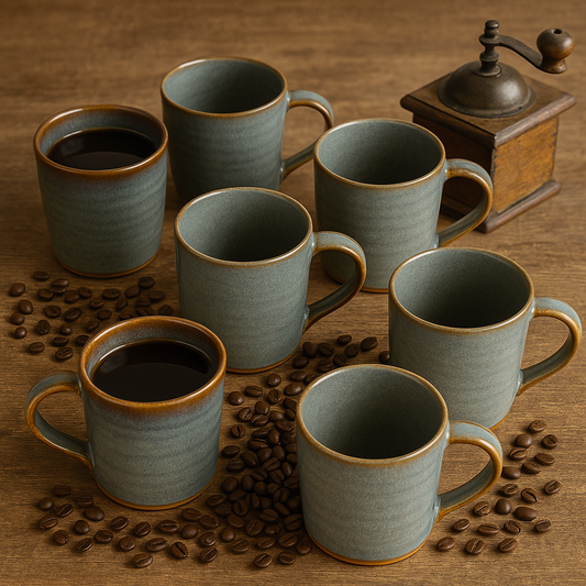 Rustic Stoneware Coffee Mug - Minimalist Handmade Ceramic Coffee Cup