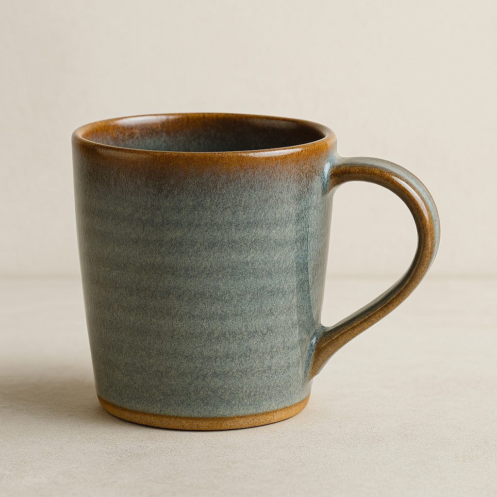 Rustic Stoneware Coffee Mug - Minimalist Handmade Ceramic Coffee Cup