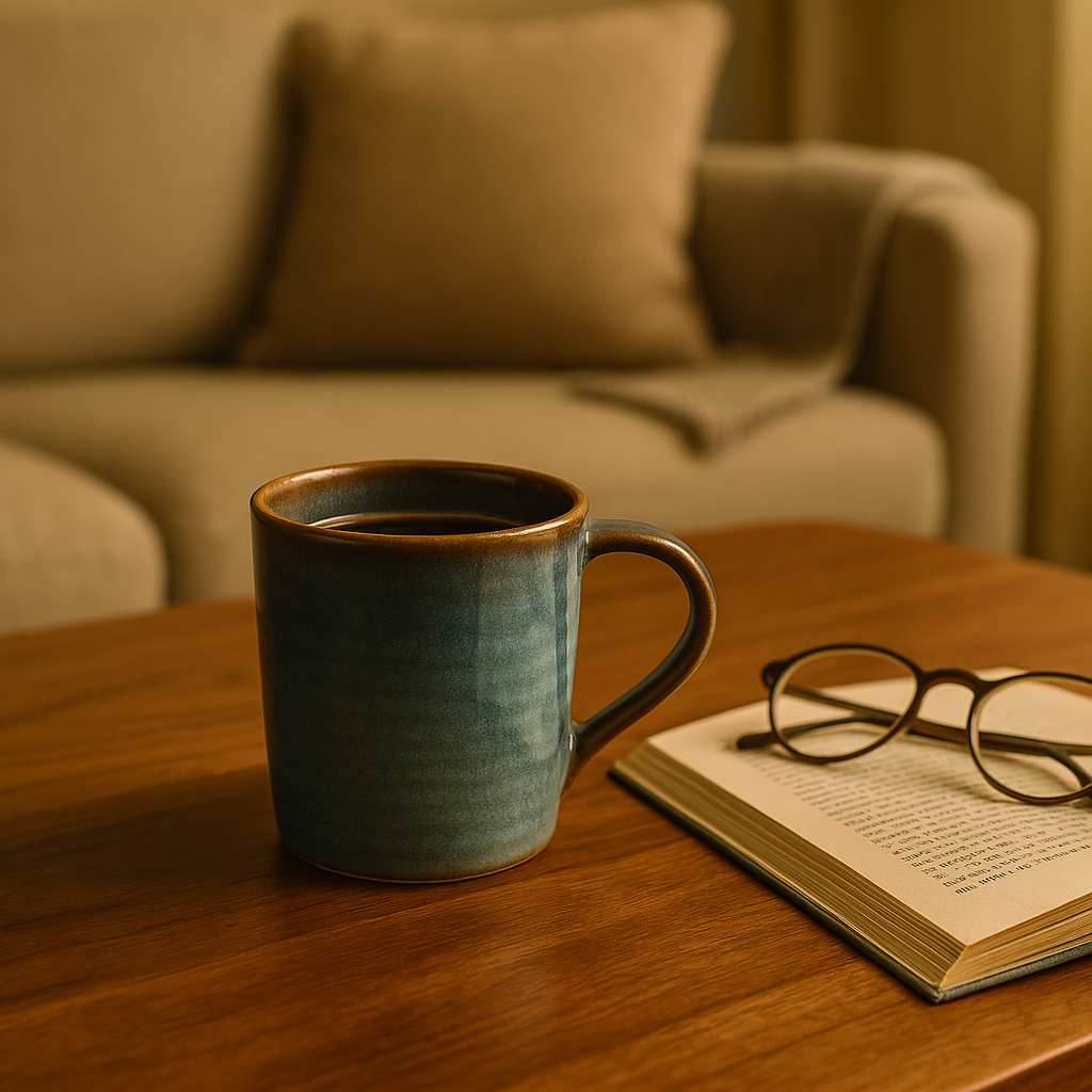 Rustic Stoneware Coffee Mug - Minimalist Handmade Ceramic Coffee Cup