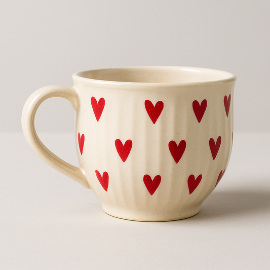 Heartfully Yours – Hand-Painted Ceramic Mug