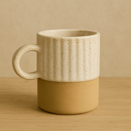 Earth & Ivory – Rustic Stoneware Mug