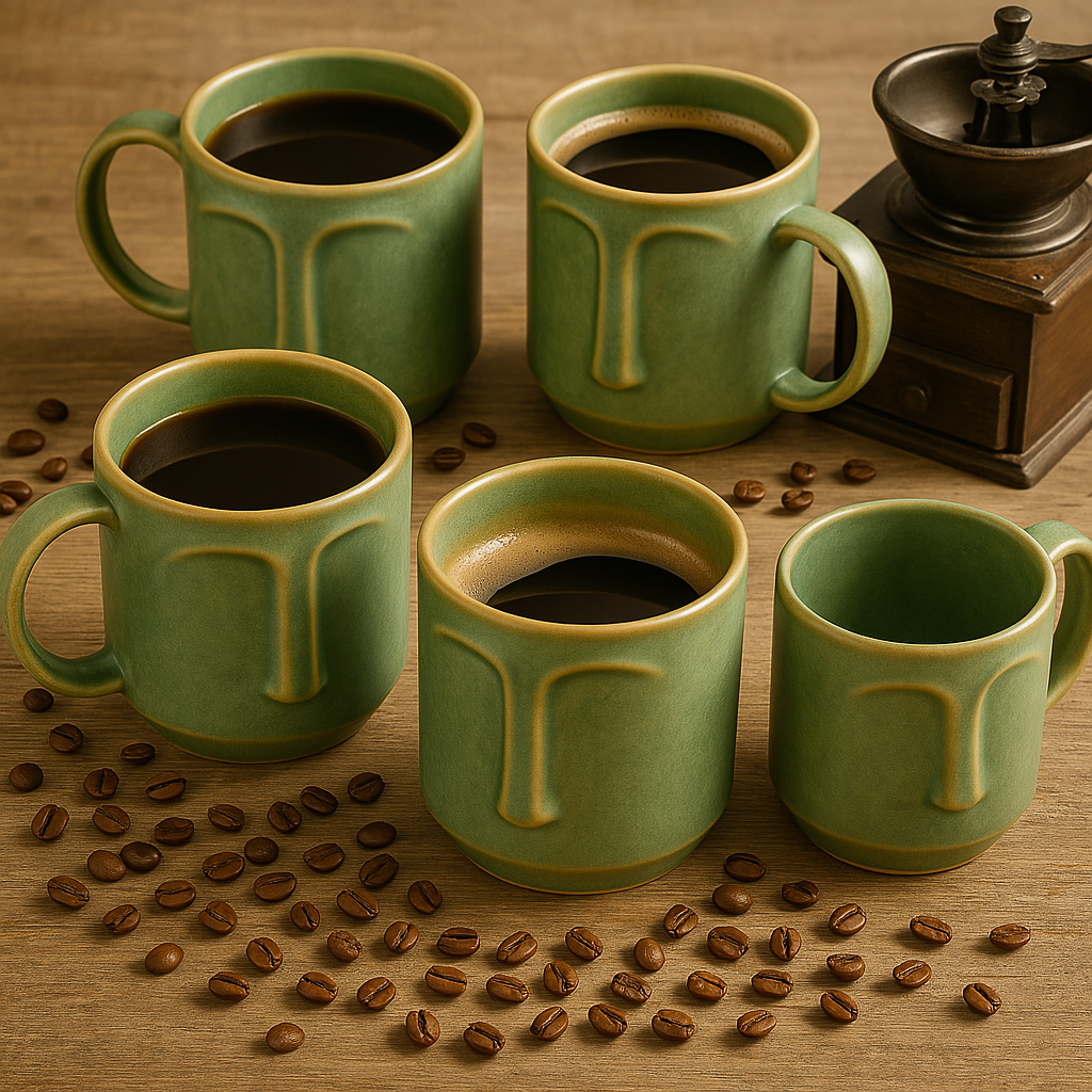 Arto Face Mug – Handmade Ceramic Mug with Abstract Minimalist Design