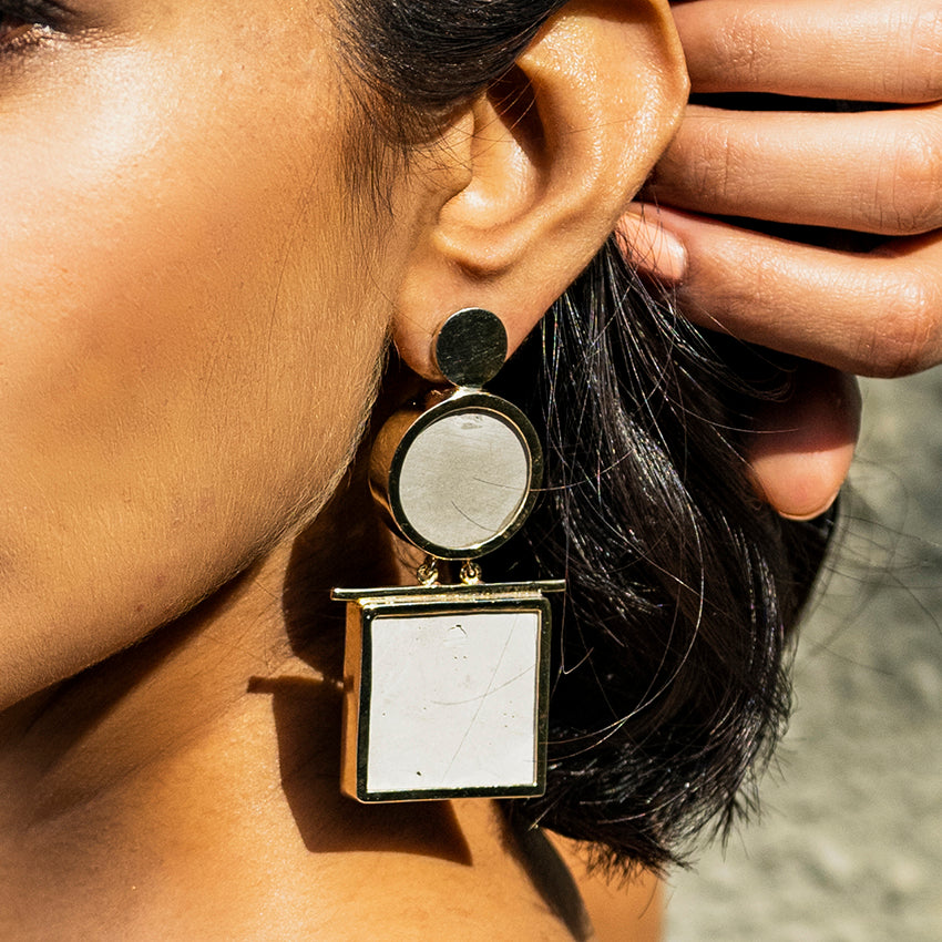 Bauhas Earrings – Abstract Art for Your Ears