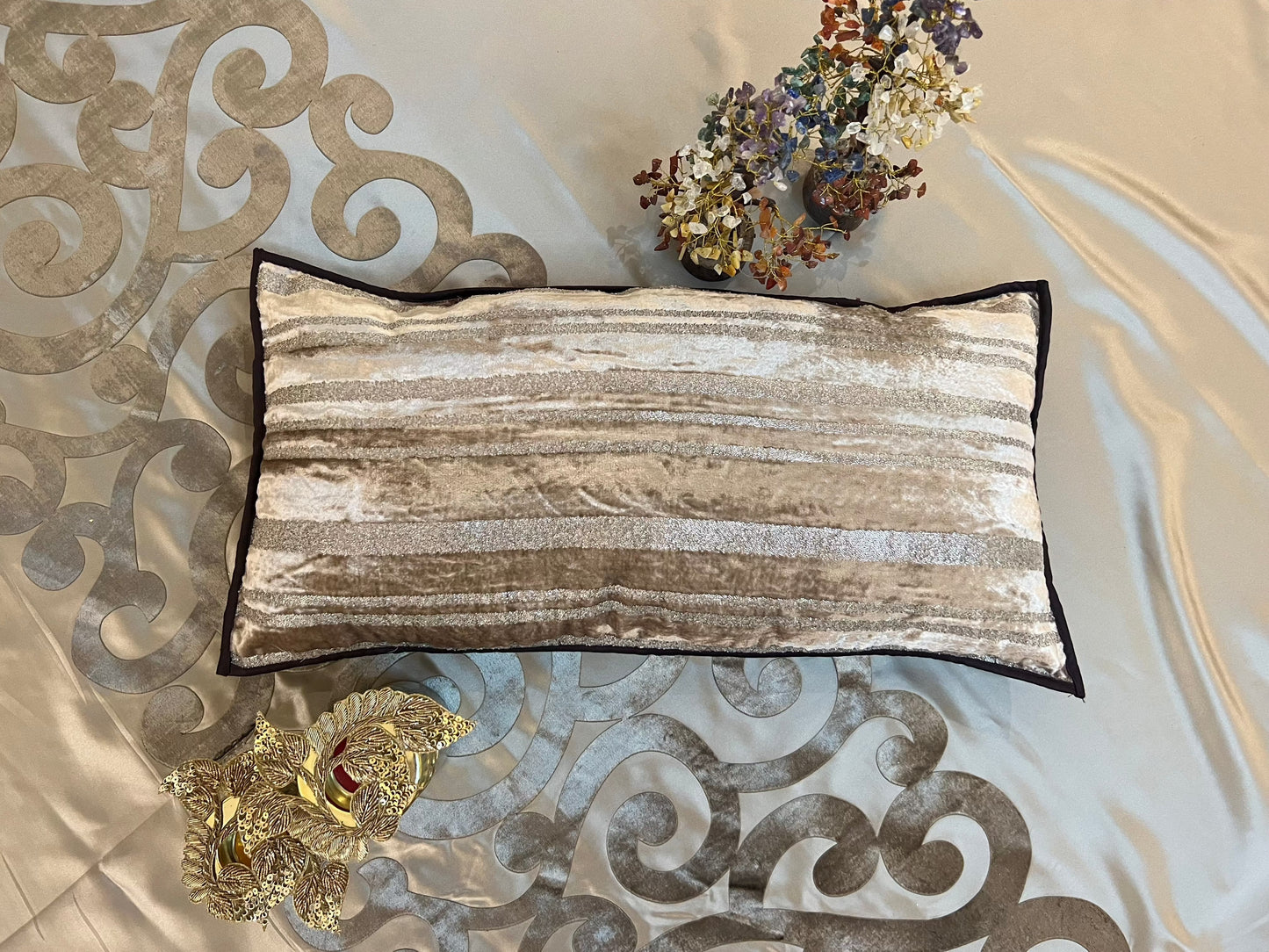 Glimmering Stripes Cushion Cover Sets