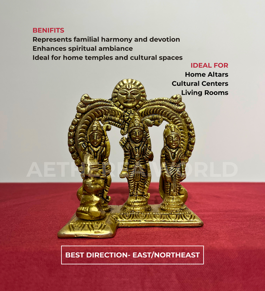 Ramdarbar Idol Set 100% Pure Brass-Antique Finish