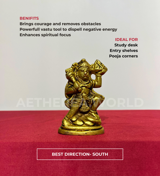 Standing Hanuman Idol Small– 100% Pure Brass