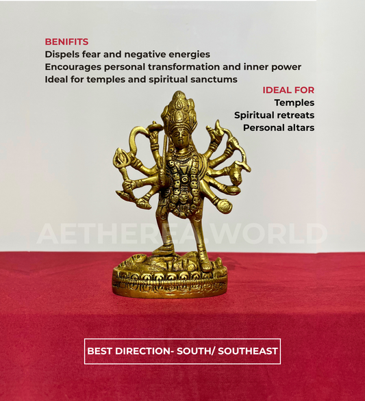 Brass Kali Maa Idol – 100% Pure Brass