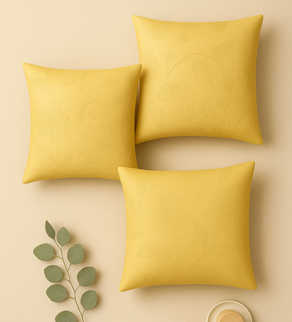Harvest Glow Raw Silk-Blend Cushion Cover