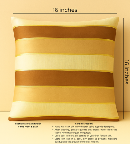 Dusk Horizon Raw Silk Cushion Cover