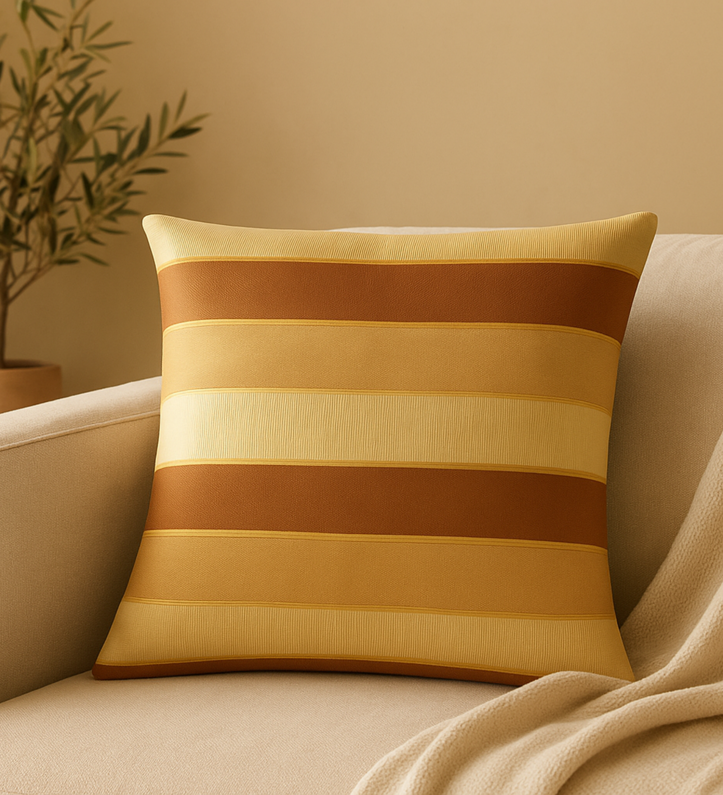 Dusk Horizon Raw Silk Cushion Cover