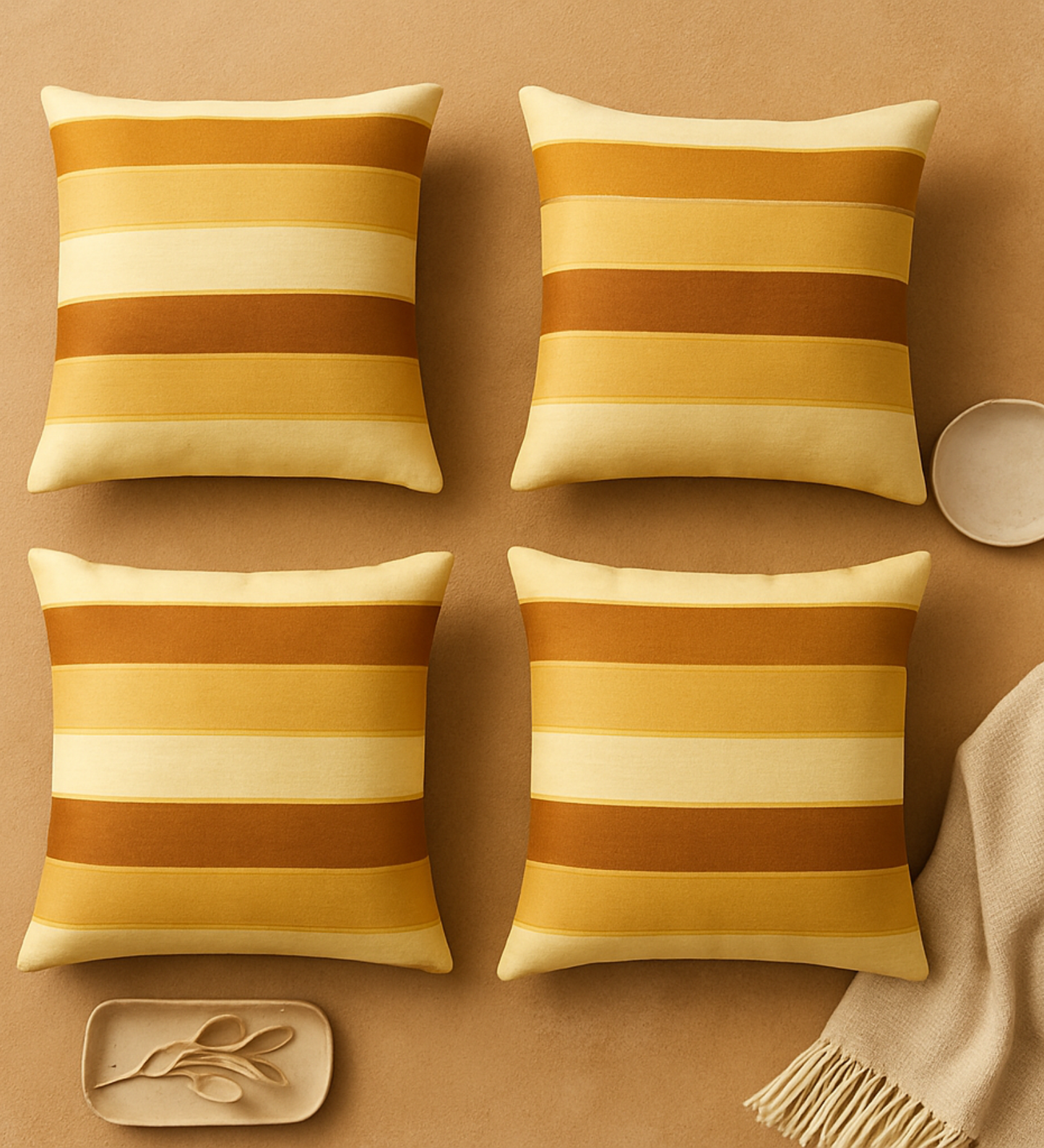 Dusk Horizon Raw Silk Cushion Cover