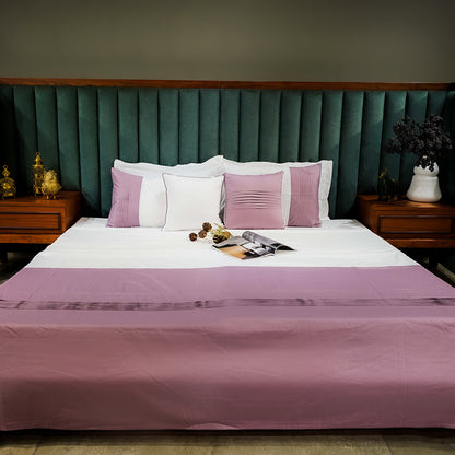 Pure Alabaster Colorplay Stripe 300 TC|500 TC Designer Bed Sheet