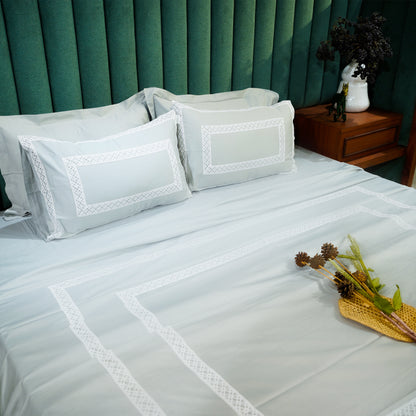 Silver Mist Cotton Bloom 300 TC|500 TC Bed Set