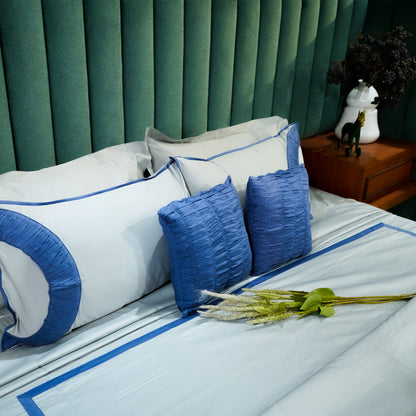 Silver Mist Teardrop Elegance 300 TC|500 TC Designer Bed Sheet