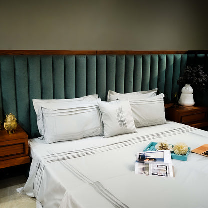 Mocha Bliss Classic Charm 500 TC Designer Bed Sheet