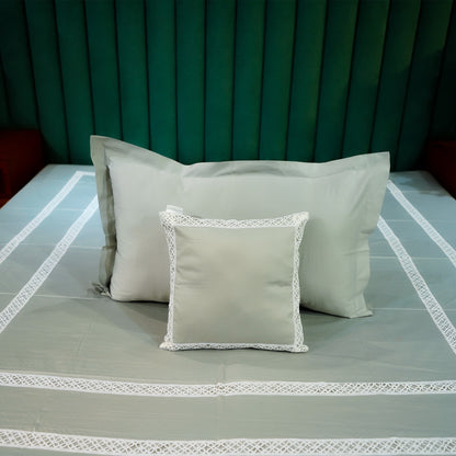Silver Mist Cotton Bloom 300 TC|500 TC Pillow Cover