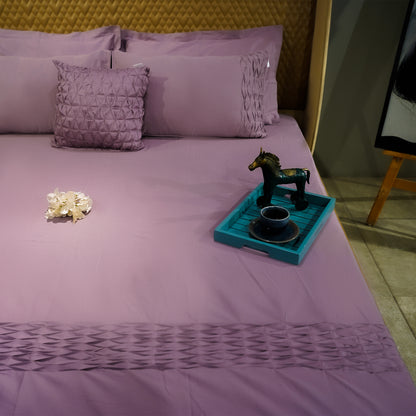 Misty Mauve Honeycomb Serenity 300 TC|500 TC Bed Set