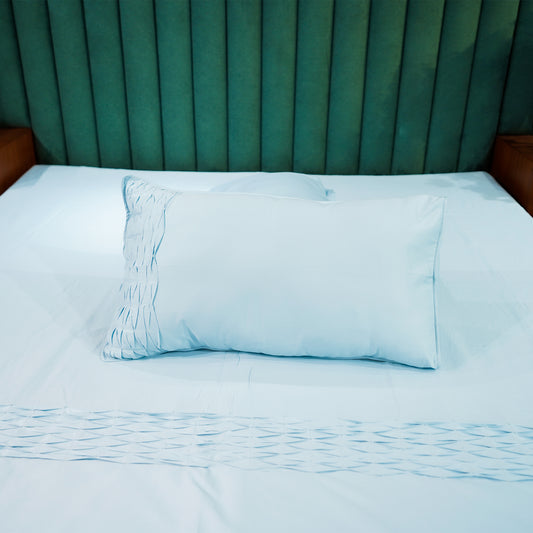 Azure Whisper Honeycomb Serenity 300 TC|400 TC|500 TC Pillow Cover