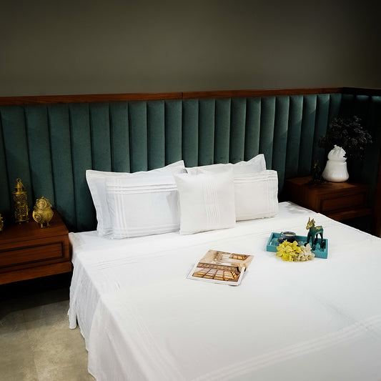 Pure Alabaster Classic Charm 300 TC|400 TC|500 TC Designer Bed Sheet