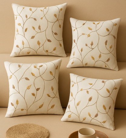 Luna Gleam Silk-Blend Cushion Cover