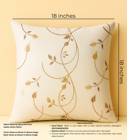 Luna Gleam Silk-Blend Cushion Cover