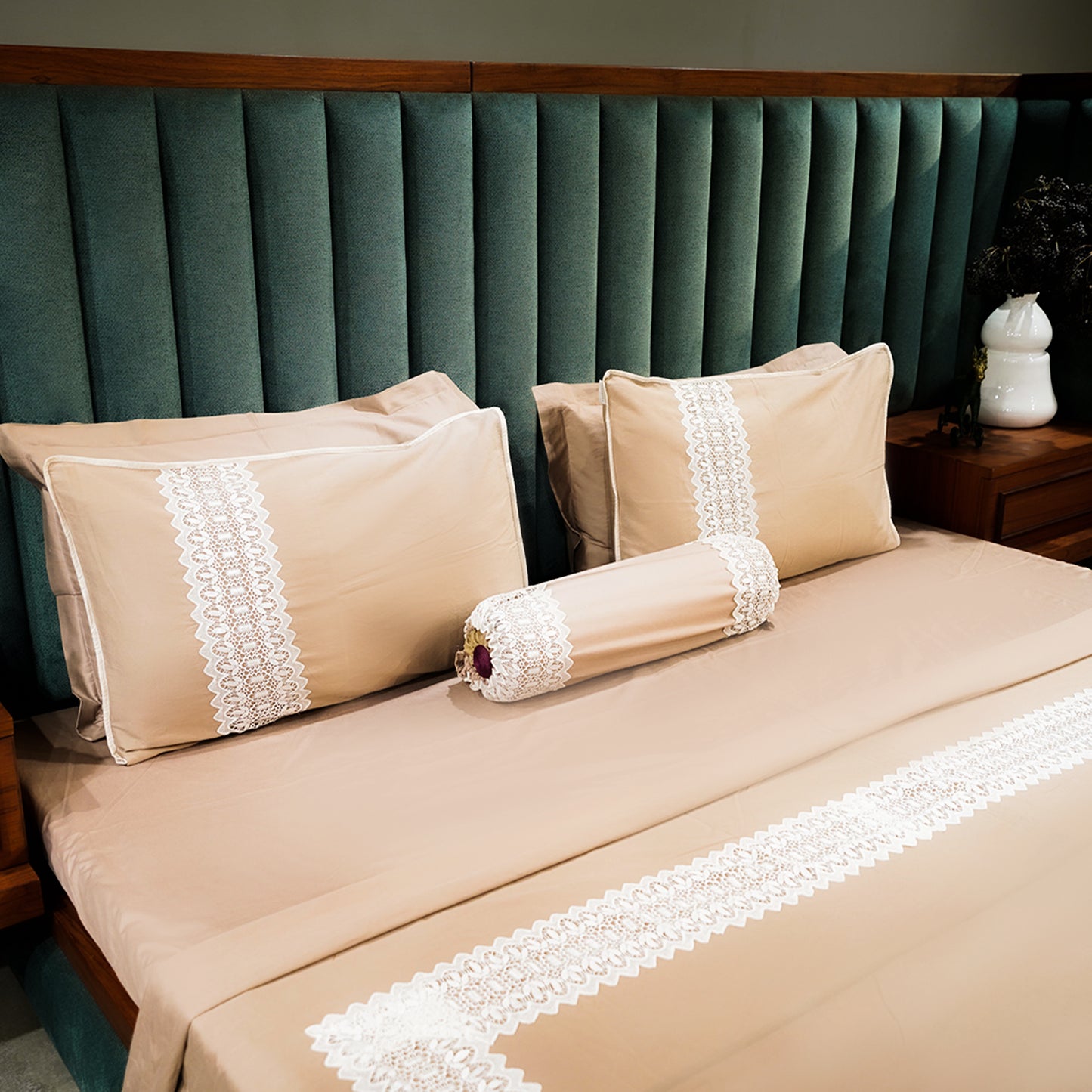 Chic Mocha 500 TC Designer Bed Sheet