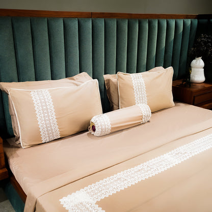 Chic Mocha 500 TC Designer Bed Sheet