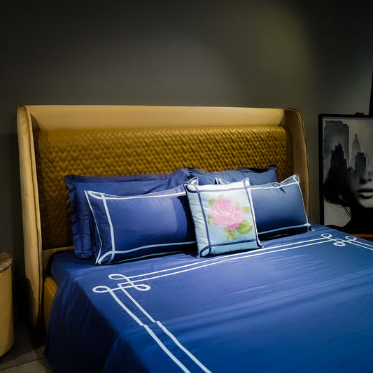 Majestic Sapphire Tranquil Curve 300 TC|500 TC Designer Bed Sheet