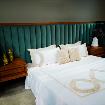 Mocha Bliss Teardrop Elegance 300 TC|400 TC|500 TC Designer Bed Sheet