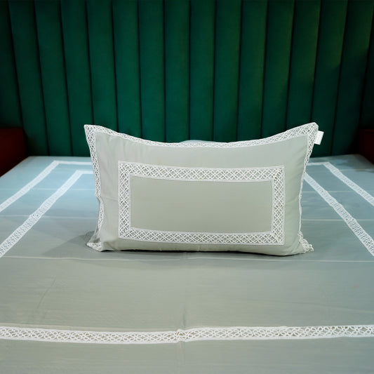 Silver Mist Cotton Bloom 300 TC|500 TC Pillow Cover