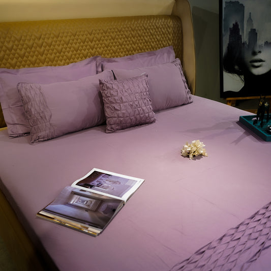 Misty Mauve Honeycomb Serenity 300 TC|500 TC Bed Set