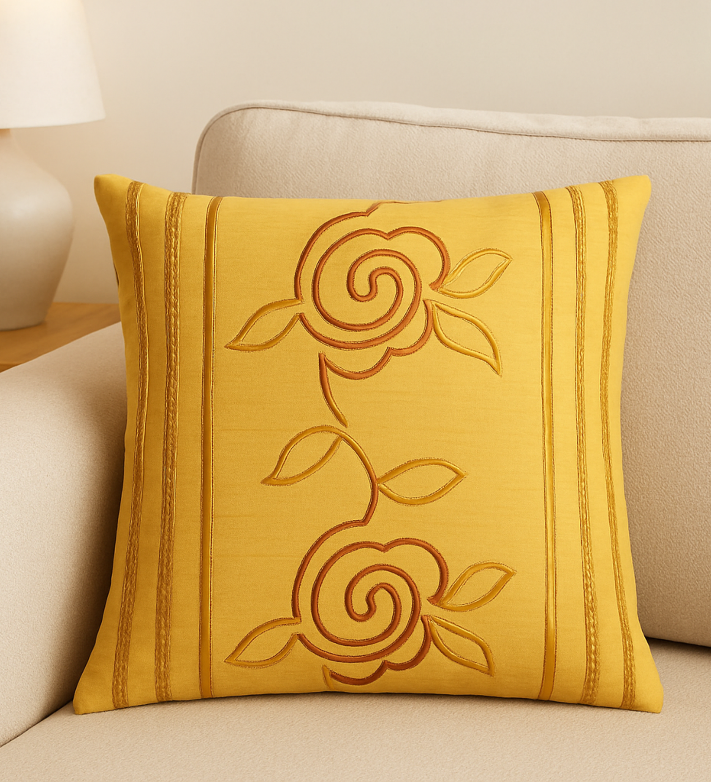 Abstract Rose Cushion Cover