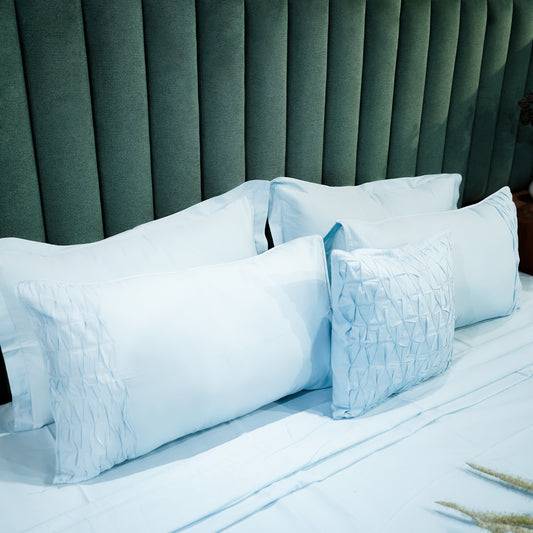 Azure Whisper Honeycomb Serenity 300 TC|400 TC|500 TC Pillow Cover