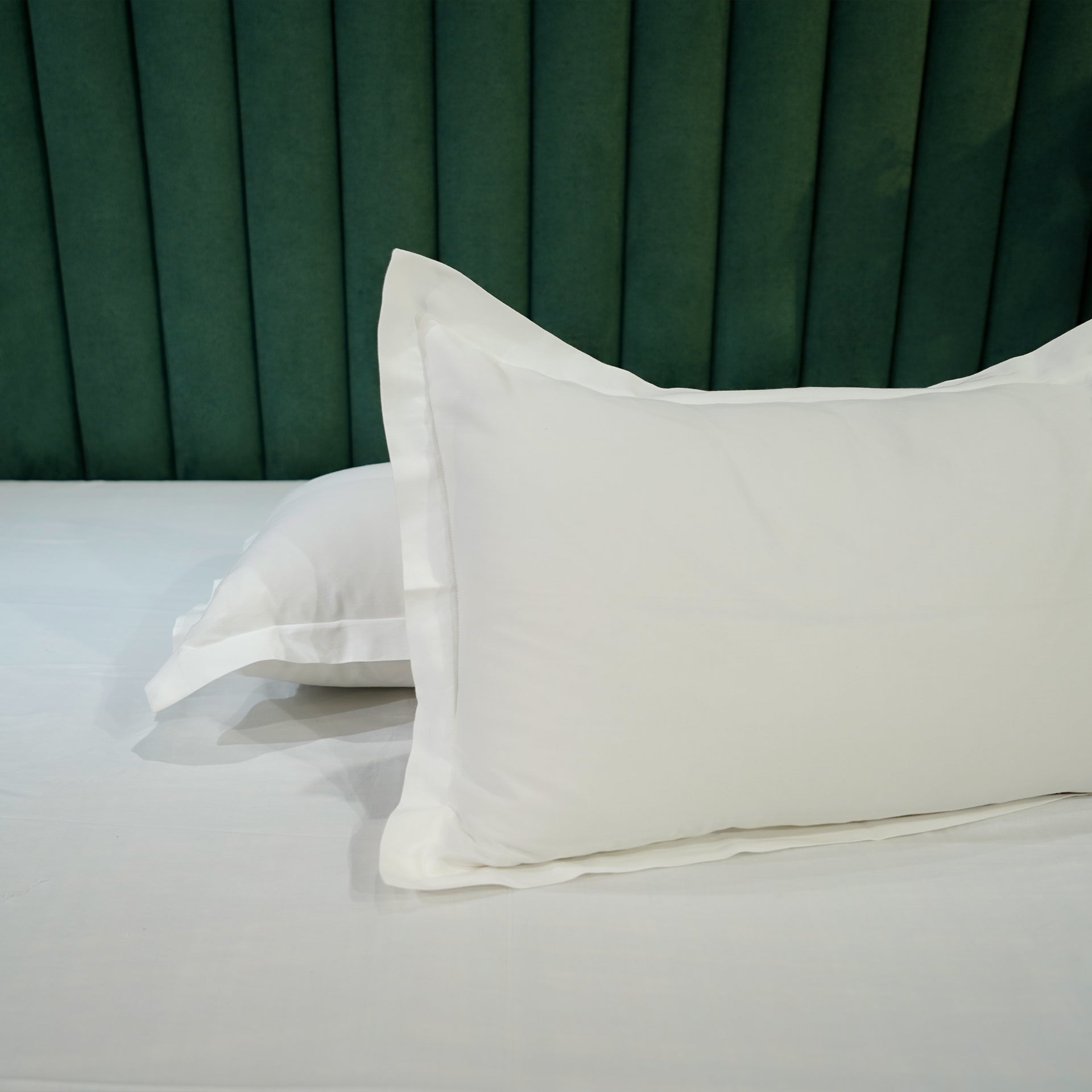 White pure cotton flat bed sheet for king/queen/single bed – breathable & soft bedding for Indian homes.